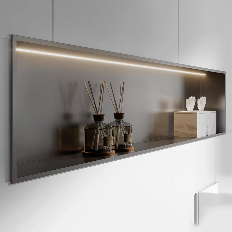 Enkeltlags nisje i rustfritt stål med Light Trough